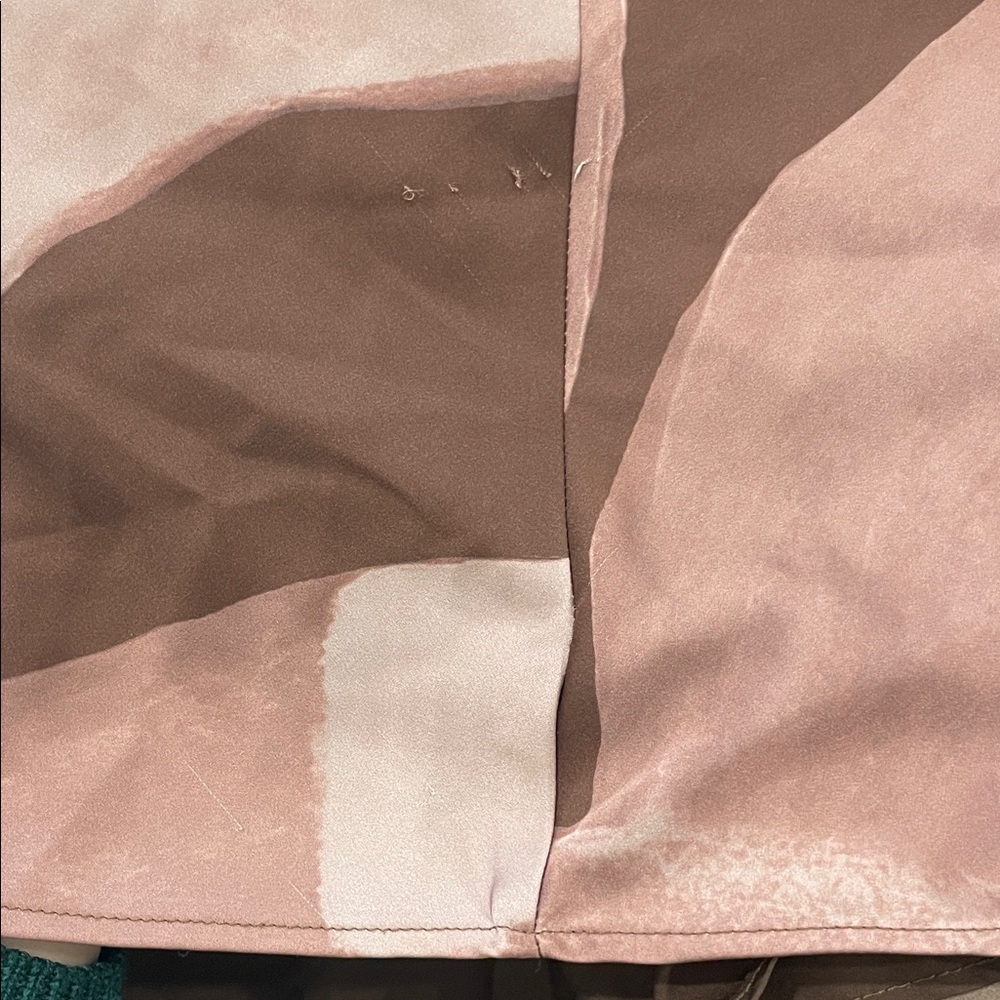 Slate & Willow Abstract Satin Slip Skirt, L - Picture 11 of 12
